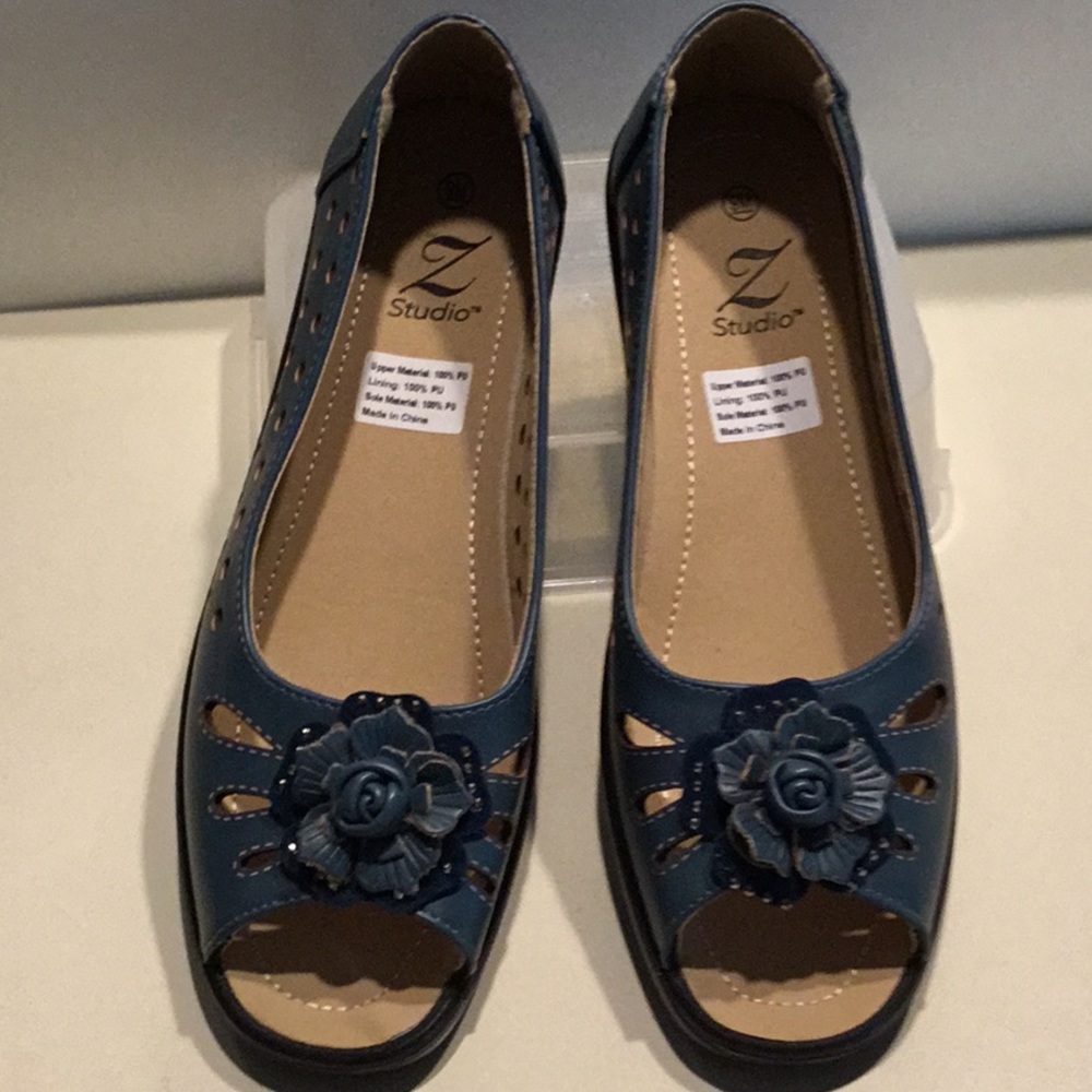 Dark teal slip-ons - Picture 2 of 8
